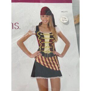 Golden Pirate Teen Costume J2 Size 5-7 Magik KoolTeens Red Gold Halloween NEW
